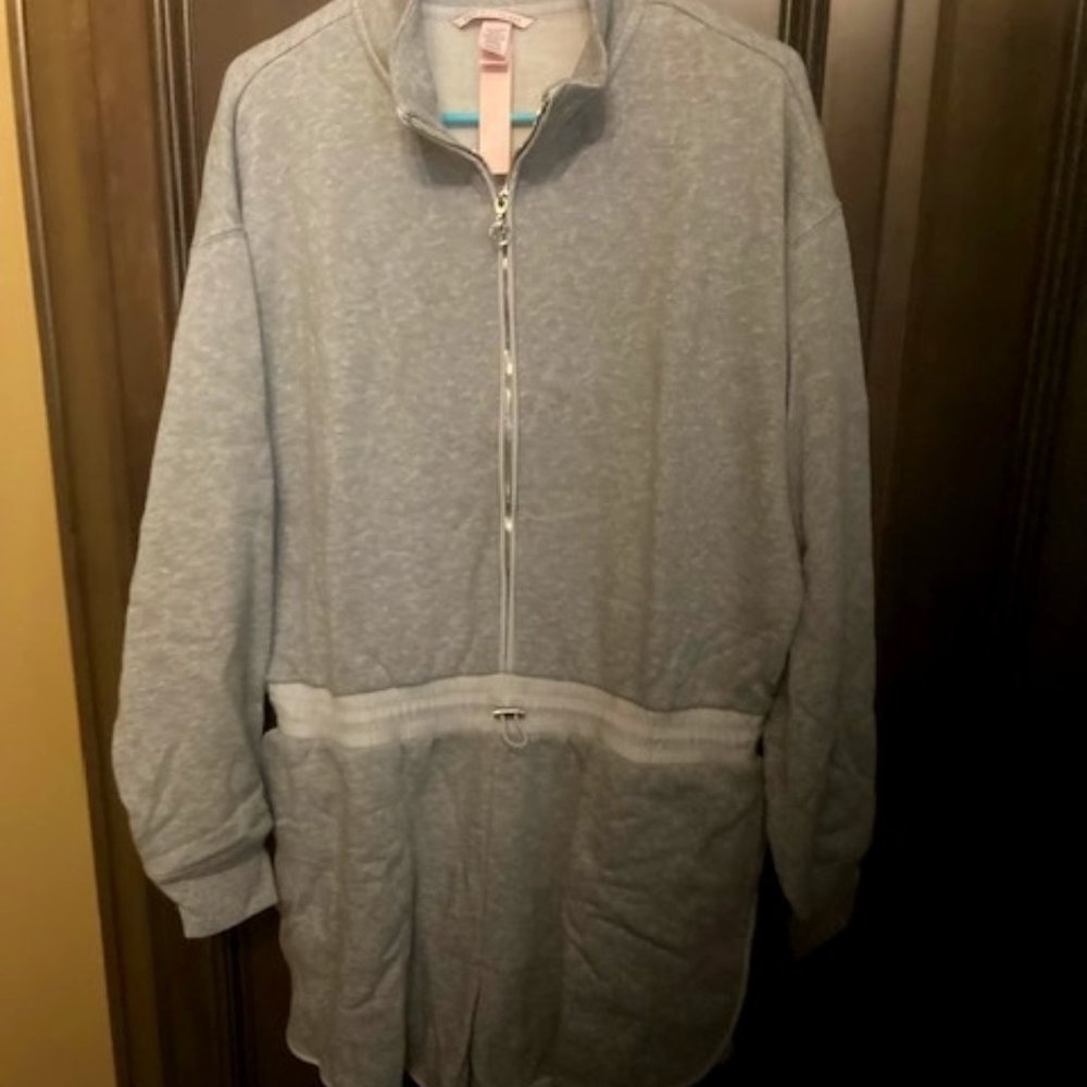 Victoria's  Secret Cotton Fleece Heather Gray Long Sleeves Romper